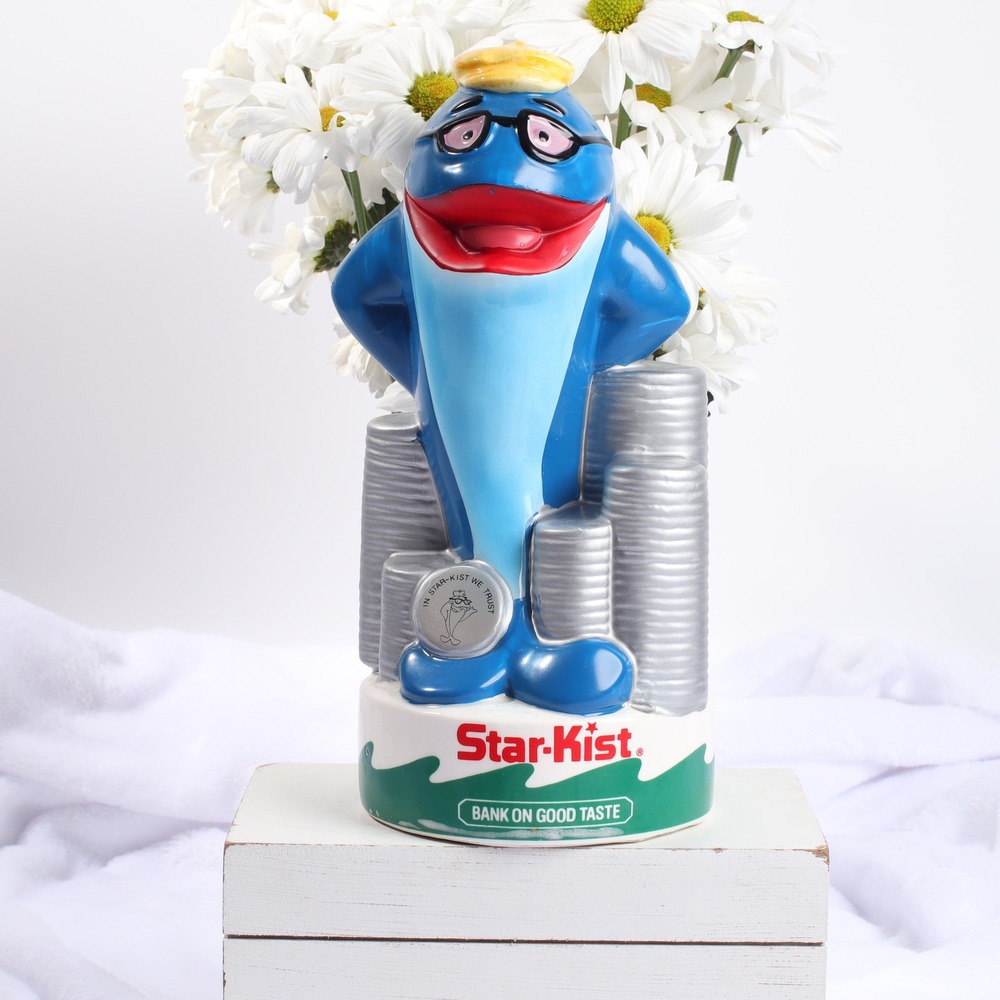 Vintage 1988 Star‑Kist Charlie the Tuna Ceramic Coin Bank Advertising Mascot